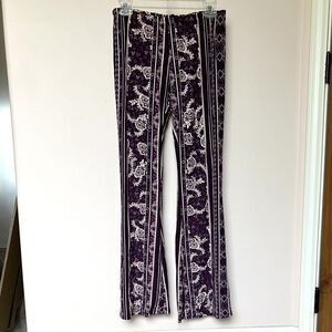 Vibe Sportswear Pants Womens XL Flared Leg Stretchy Boho Festival fits like a M